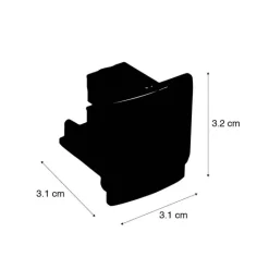 QAZQA Deckenstrahler|Aufbaustrahler*Endkappe für 3-Phasen-Schiene schwarz - 3-Phasig