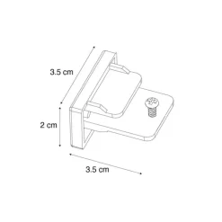 QAZQA Schlafzimmerlampen|Küchenlampen*Endstück für 1-Phasen-Schiene Schwarz - Iconic