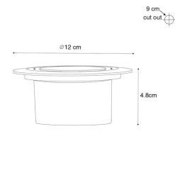 QAZQA Gartenbeleuchtung|Led-Außenleuchten*6er Set Bodenstrahler schwarz inkl. LED IP65 Solar - Terry