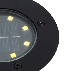 QAZQA Gartenbeleuchtung|Led-Außenleuchten*6er Set Bodenstrahler schwarz inkl. LED IP65 Solar - Terry