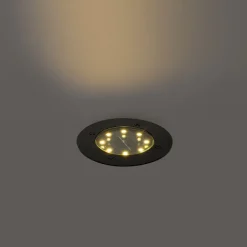 QAZQA Gartenbeleuchtung|Led-Außenleuchten*6er Set Bodenstrahler schwarz inkl. LED IP65 Solar - Terry