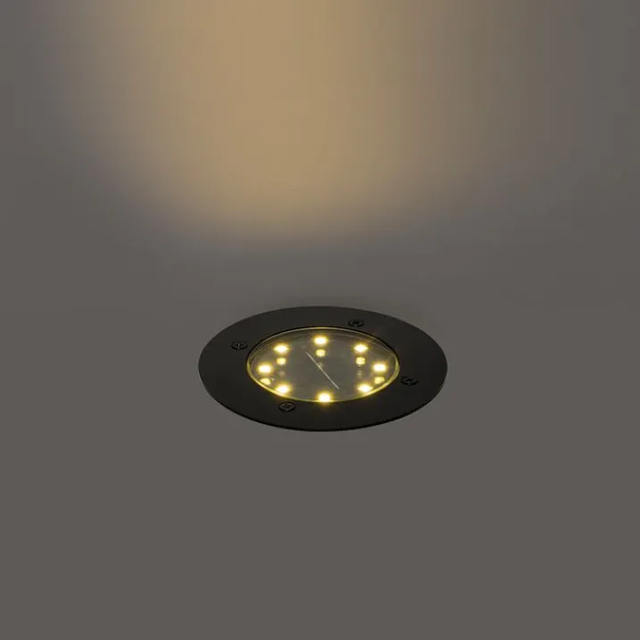 QAZQA Gartenbeleuchtung|Led-Außenleuchten*6er Set Bodenstrahler schwarz inkl. LED IP65 Solar - Terry