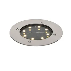 QAZQA Gartenbeleuchtung|Led-Außenleuchten*6er Set Bodenstrahler Stahl inkl. LED IP65 Solar - Terry