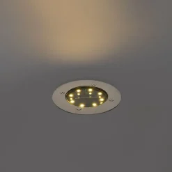 QAZQA Gartenbeleuchtung|Led-Außenleuchten*6er Set Bodenstrahler Stahl inkl. LED IP65 Solar - Terry