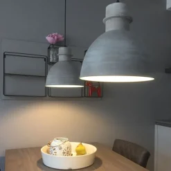 QAZQA Schlafzimmerlampen|Küchenlampen*2er Set Country Hängelampen grau - Dory