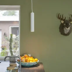 QAZQA Pendelleuchten|Wohnzimmerlampen*2er Set Design Hängelampen weiß - Tuba klein