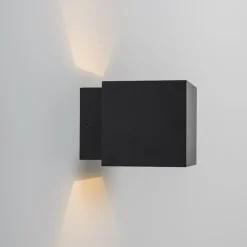 QAZQA Led-Wandleuchten|Wandleuchten*2er Set Design Wandleuchten schwarz / gold inkl. LED - Caja