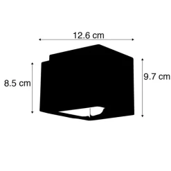 QAZQA Led-Wandleuchten|Wandleuchten*2er Set Design Wandleuchten schwarz / gold inkl. LED - Caja