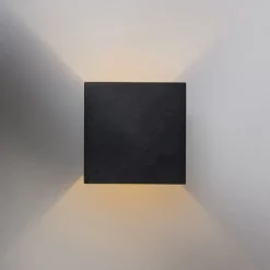 QAZQA Led-Wandleuchten|Wandleuchten*2er Set Design Wandleuchten schwarz / gold inkl. LED - Caja