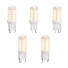 LUEDD Preisvorteil Auf Leuchtmittel|Led Lampen*5er Set dimmbarer G9 LED-Lampen Opal 3W 250lm 2200K