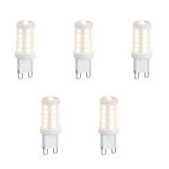 LUEDD Preisvorteil Auf Leuchtmittel|Led Lampen*5er Set dimmbarer G9 LED-Lampen Opal 3W 250lm 3000K