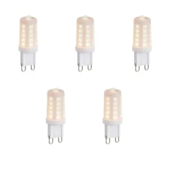 LUEDD Preisvorteil Auf Leuchtmittel|Led Lampen*5er Set dimmbarer G9 LED-Lampen Opal 1,2W 100lm 2200K