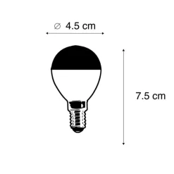 LUEDD Preisvorteil Auf Leuchtmittel|Filament Lampen*5er Set E14 dimmbare LED Filament Glühbirnen P45 schwarz 300lm 2700K