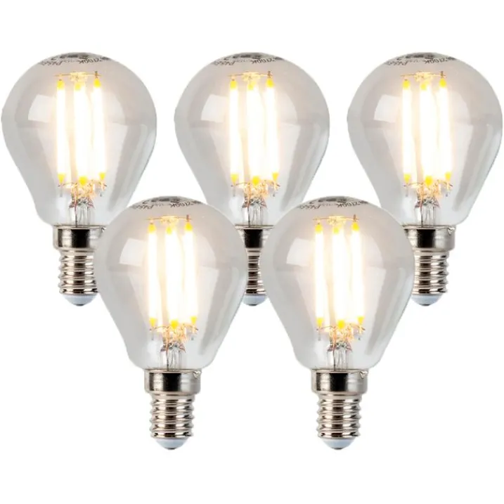 LUEDD Preisvorteil Auf Leuchtmittel|Filament Lampen*5er Set E14 dimmbare LED Glühlampen 5W 470lm 2700K