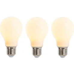 LUEDD Preisvorteil Auf Leuchtmittel|Led Lampen*3er Set E27 dimmbare LED Glühlampe matt 5W 380lm 2350K