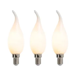 LUEDD Preisvorteil Auf Leuchtmittel|Led Lampen*3er Set E14 dimmbare LED Lampen F35 matt 3W