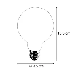 LUEDD Preisvorteil Auf Leuchtmittel|Filament Lampen*3er Set E27 dimmbare LED Lampen goldline G95 5W 450LM 2200K
