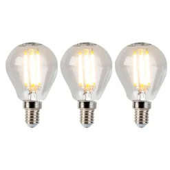 LUEDD Preisvorteil Auf Leuchtmittel|Filament Lampen*3er Set E14 dimmbare LED Lampen 5W 470lm 2700K