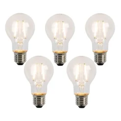 LUEDD Preisvorteil Auf Leuchtmittel|Filament Lampen*5er Set E27 LED Filament Glühbirnen A60 2W 210lm 2200K