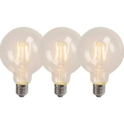 LUEDD Preisvorteil Auf Leuchtmittel|Filament Lampen*3er Set E27 LED Lampen G95 4W 320 lm 2700K