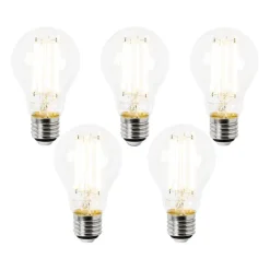 LUEDD Preisvorteil Auf Leuchtmittel|Led Lampen*5er Set E27 LED-Glühbirnen A60 Klar 4,9W 1055lm 2700K