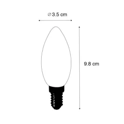 LUEDD Preisvorteil Auf Leuchtmittel|Led Lampen*5er Set E14 LED-Glühbirnen B35 Klar 2,2W 470lm 2700K