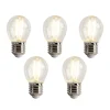 LUEDD Preisvorteil Auf Leuchtmittel|Filament Lampen*5er Set E27 LED-Glühbirnen P45 Klar 2W 200lm 2700K