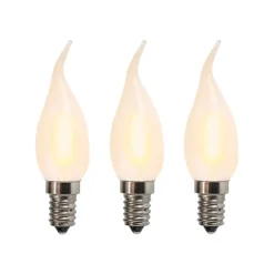 LUEDD Preisvorteil Auf Leuchtmittel|Led Lampen*3er Set E14 LED-Kerzenlampen matt BXS35 1W 2200K