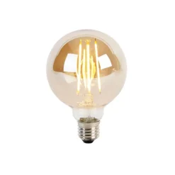 LUEDD Preisvorteil Auf Leuchtmittel|Filament Lampen*5er Set E27 3-Stufen dimmbar LED Glühbirnen G95 Gold Glas 5W 380lm 2200K