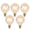 LUEDD Preisvorteil Auf Leuchtmittel|Led Lampen*5er Set E27 3-Stufen dimmbar LED Glühbirnen G95 Goldline 5W 530lm 2200K