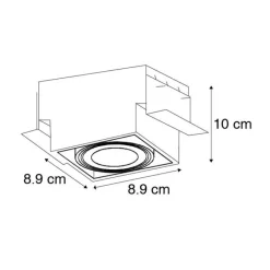 QAZQA Einbaustrahler|Wohnzimmerlampen*6er Set Einbaustrahler schwarz GU10 neigbar randlos - Oneon