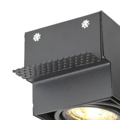 QAZQA Einbaustrahler|Wohnzimmerlampen*6er Set Einbaustrahler schwarz GU10 neigbar randlos - Oneon