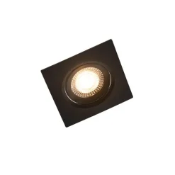 QAZQA Küchenlampen|Led-Strahler*3er Set Einbaustrahler schwarz inkl. LED 3-stufig dimmbar - Miu