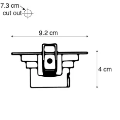 QAZQA Küchenlampen|Led-Strahler*3er Set Einbaustrahler schwarz inkl. LED 3-stufig dimmbar - Miu