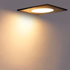 QAZQA Gartenbeleuchtung|Badezimmerlampen*6er Set Einbaustrahler schwarz inkl. LED 3-Stufen dimmbar IP65 - Simply