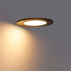 QAZQA Gartenbeleuchtung|Badezimmerlampen*6er Set Einbaustrahler schwarz inkl. LED 3-Stufen dimmbar IP65 - Blanca