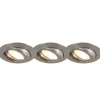 QAZQA Gartenbeleuchtung|Badezimmerlampen*3er Set Einbaustrahler Stahl inkl. LED IP44 - Relax LED