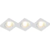 QAZQA Led-Strahler|Einbaustrahler*3er Set Einbaustrahler weiß inkl. LED 3-stufig dimmbar - Miu