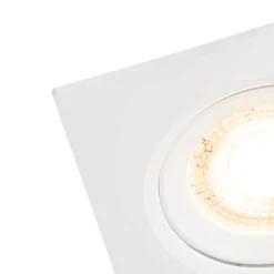 QAZQA Led-Strahler|Einbaustrahler*3er Set Einbaustrahler weiß inkl. LED 3-stufig dimmbar - Miu