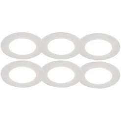 QAZQA Gartenbeleuchtung|Badezimmerlampen*6er Set Einbaustrahler weiß inkl. LED 3-Stufen dimmbar IP65 - Blanca