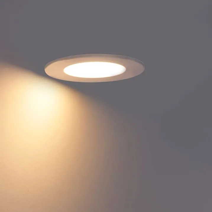 QAZQA Gartenbeleuchtung|Badezimmerlampen*6er Set Einbaustrahler weiß inkl. LED 3-Stufen dimmbar IP65 - Blanca