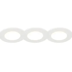 QAZQA Gartenbeleuchtung|Badezimmerlampen*3er Set Einbaustrahler weiß inkl. LED 3000K 4W IP65 - Blanca