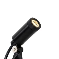 QAZQA Gartenbeleuchtung|Led-Außenleuchten*4er Set Erdspießstrahler schwarz inkl. LED IP65 Solar wiederaufladbar - Garly