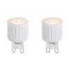 LUEDD Preisvorteil Auf Leuchtmittel|Led Lampen*2er Set G9 24mm 3-Stufen dimmbar LED-Lampen 3W 300lm 2700K