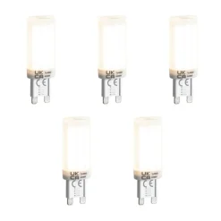 LUEDD Preisvorteil Auf Leuchtmittel|Led Lampen*5er Set G9 3-Stufen dimmbarer LED-Lampen Opal 4,5W 500lm 4000K