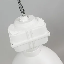 QAZQA Pendelleuchten|Wohnzimmerlampen*2er Set Industrie Hängelampen klein matt weiß - Sicko