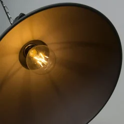 QAZQA Schlafzimmerlampen|Küchenlampen*2er Set Industrie Hängelampen klein matt schwarz - Sicko