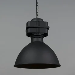 QAZQA Schlafzimmerlampen|Küchenlampen*2er Set Industrie Hängelampen klein matt schwarz - Sicko