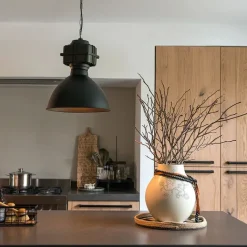 QAZQA Schlafzimmerlampen|Küchenlampen*2er Set Industrie Hängelampen klein matt schwarz - Sicko