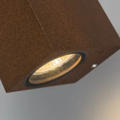 QAZQA Gartenbeleuchtung|Badezimmerlampen*2er Set Industrie Wandleuchten rostbraun IP44 - Baleno II